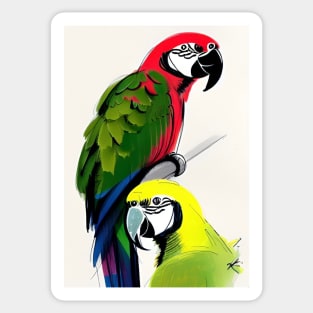 2 PARROTS TAKING A SELFIE Sticker